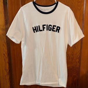 Tommy Hilfiger White Tee with Navy Accents